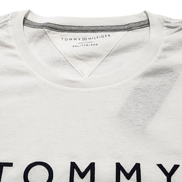 Tommy Hilfiger Men's Short-Sleeve Crewneck Embroidery T-Shirt 2XL White - Picture 8 of 10